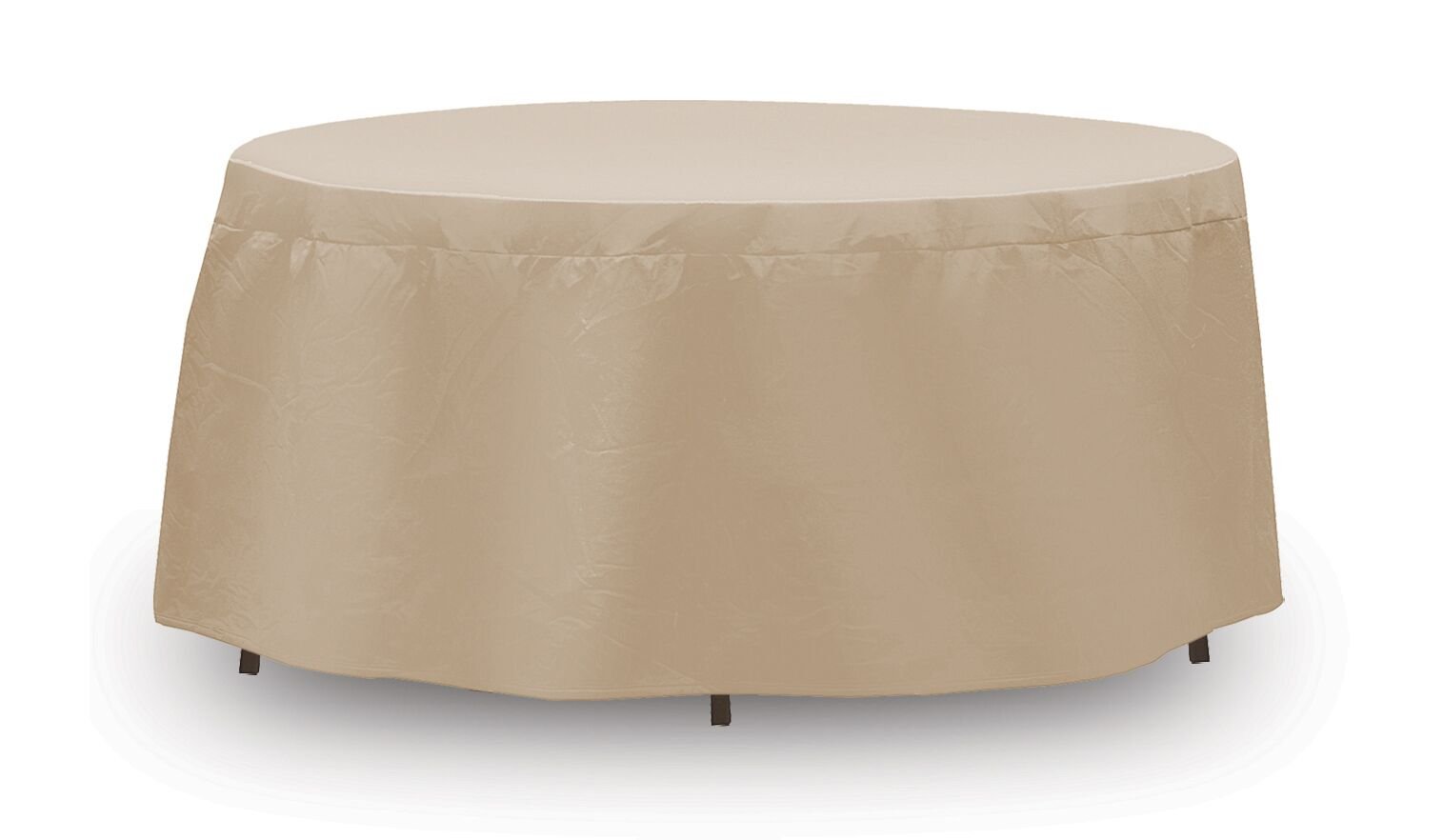Protective Covers Weatherproof Table Cover, 48 Inch x 54 Inch, Round Table, Tan - 1154-TN