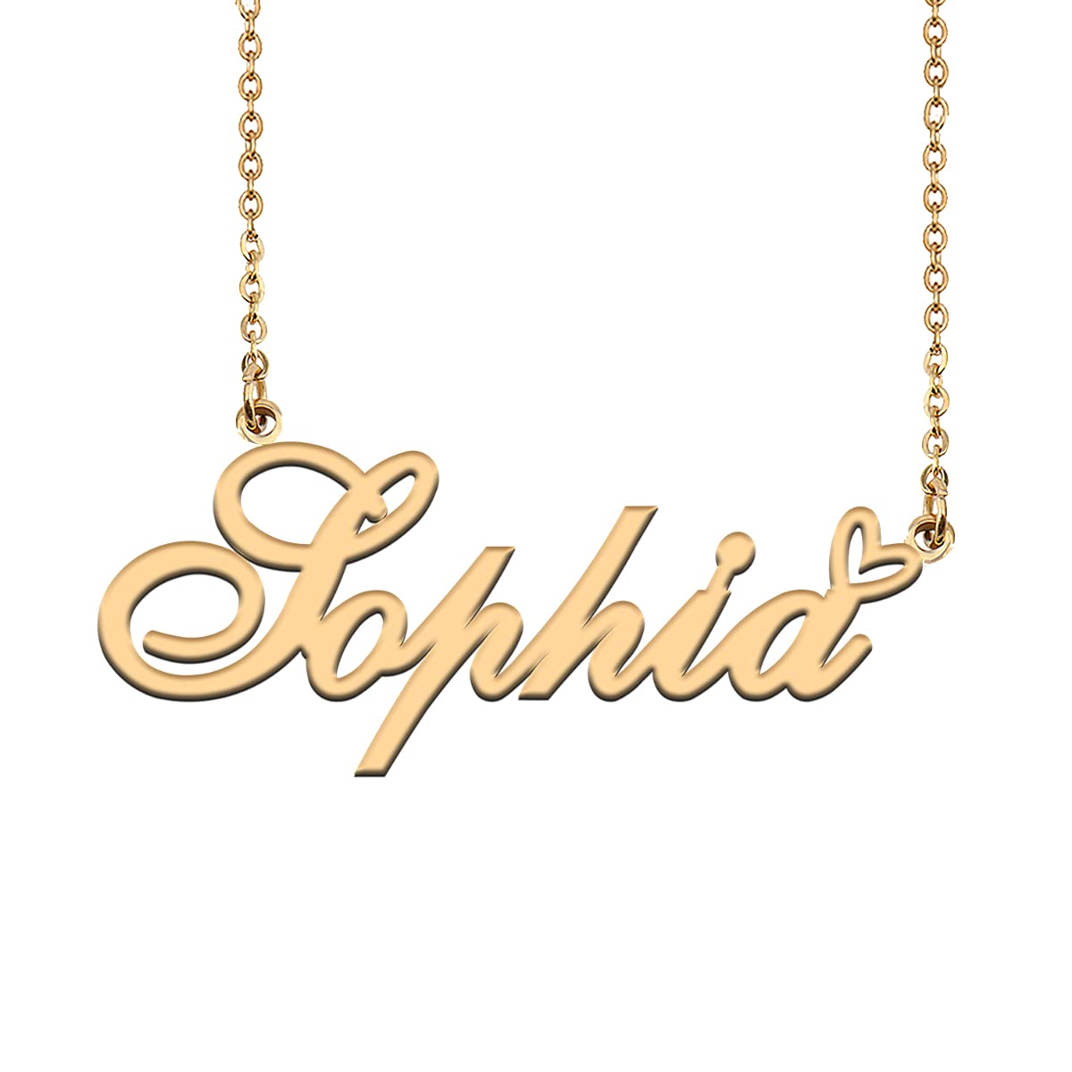 HUAN XUN Custom Name Necklaces Personalized Necklace with Name 18k Gold Plated Heart Stainless Steel Customized Jewelry Gifts for Women Mother Day