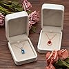Classic Velvet Jewelry Gift Box Case for Necklace Pendant (Beige)