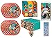Space Jam Birthday Party Supplies Bundle Pack for 16 includes Dessert Cake Paper Plates, Napkins, Table Cover (Bundle for 16)