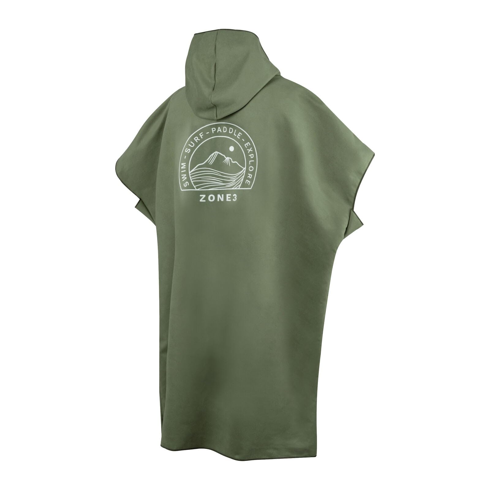 ZONE3 Microfibre Changing Robe Designed For Quick-drying & Compact Storage Khaki/White - Image 4