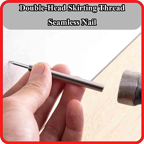 Clavos invisibles de doble cabeza Naysku de acero al carbono 1.9 cm para zócalos, 100 unidades miniatura 3