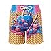 Ice Cream Shorts for Kids Elastic Waist Loose Fit Summer Beach Shorts Straight Wide Leg Drawstring Pool Fashion Clothes