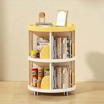 Amazon.co.jp: 回転式本棚 送料無料 Y 【新品】無塗装パイン材 360度