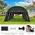 COBIZI Carport 20x20 Heavy Duty 2 Car Carport Canopy, Portable Garage & All-Season Vehicle Shelter, Galvanized Frame Outdoor Storage Shed with Removable Doors and Vents, Dark Gray