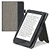 Produktbild kwmobile Tolino Page 2 Flip Hülle - Handschlaufe - Cover Canvas Wildleder-Optik Grau Schwarz