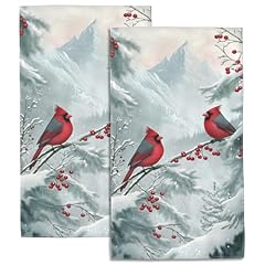 Christmas Bird Cardinal on Berries Branch