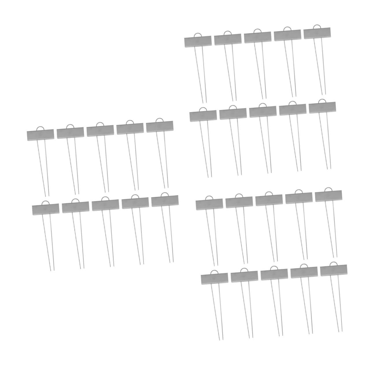 BESTonZON 3 Sätze Gartenetikett Gartenreihenmarkierungen Anlage Schild Garten-tags Pflanzendeckel Pflanzenetikett Pflanzen Tags Outdoor-label Baumanhänger Zum Beschriften Silber 10 Stück * 3