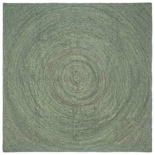 Tapis en jute vert olive 200x200, la solution déco moderne et durable - 2