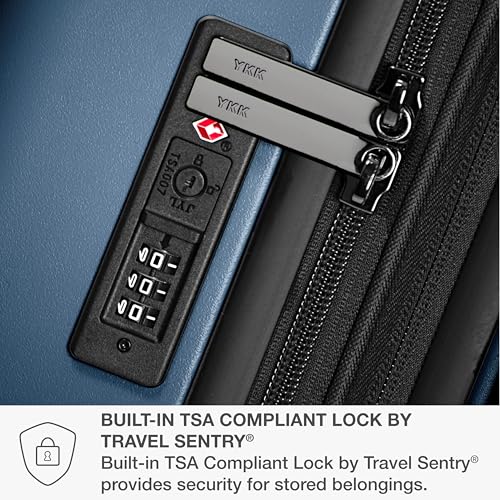 Image of Traveler's Choice Markham Hardside Expandable Luggage with Hinomoto Spinner Wheels, 26-Inch Medium, Navy