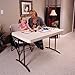LIFETIME 22645 Commercial Folding Table, 4 Feet, Almond