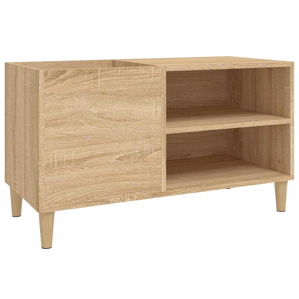 Szafka panelowa, dąb Sonoma, regał na płyty winylowe, 84,5 x 38 x 48 cm, materiał drewnopochodny