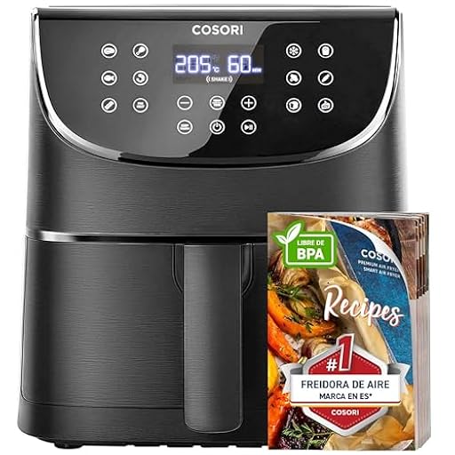 Cosori Freidora de Aire 5,7L Interior Metálico Real, Air Fryer Diseño Antióxido, Tecnología Calefacción Uniforme, 40 Recetas, Reducción de Grasas para una Vida Saludable, Eficiencia Energética, 1700W | Ya disponible en tu tienda friki favorita! En mundofriki.es! Cosori Freidora de Aire 5,7L Interior Metálico Real, Air Fryer Diseño Antióxido, Tecnología Calefacción Uniforme, 40 Recetas, Reducción de Grasas para una Vida Saludable, Eficiencia Energética, 1700W | Ya disponible en tu tienda friki favorita! En mundofriki.es!