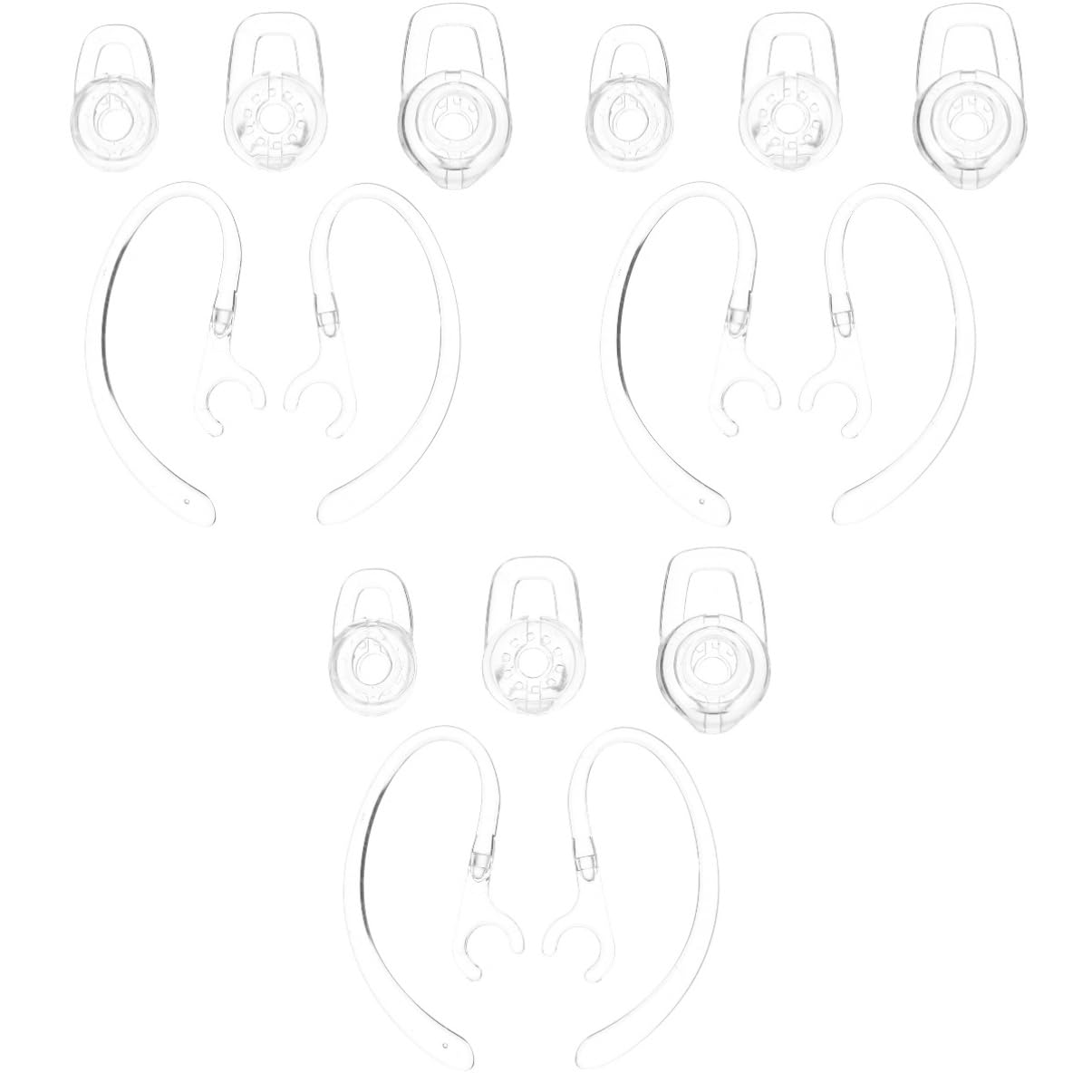 VILLCASE 3 Set Ganci Ricambio Per Auricolari Wireless Coperture Gel Per Auricolari Design Ergonomico Per Comfort Ottimale E Vestibilità Sicura 20 Pezzi * 3