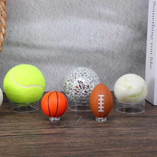 18 Stück Acryl Ringe Ball, 3 Größen Acryl Ballhalter Klar Ring Kugel Kugel Stand Rund Kunststoff Ring Ständer, Rund Display Sockel Staffelei Ballständer Für Golfball Tennis Murmeln Sammlungen Ball