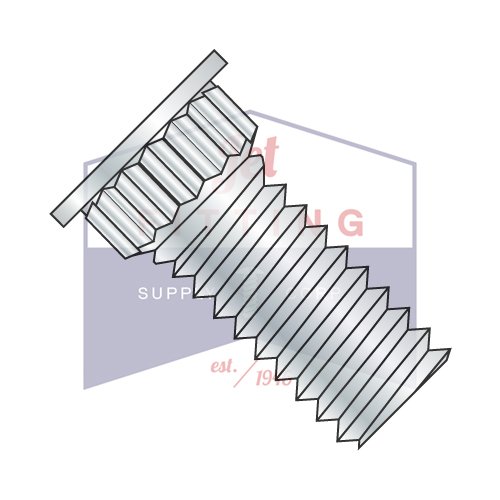 4-40X3/8 Broaching-Type Clinch Studs | Fully Threaded | Phosphor Bronze Electro-Tin Plating (Quantity: 5000)