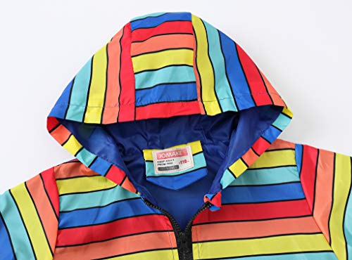 Image of TUIJI Toddler Boys Girls Cartoon Print Zip Jacket Hooded Trench Lightweight Kids Coats Windbreaker Casual Outerwear