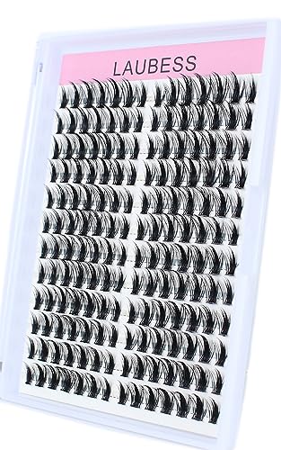 Image of Eyelash Clusters LAUBESS Lash Clusters Individual Lashes Cluster Eyelash Extensions DIY at Home Waterproof Cluster Lashes (Manga)