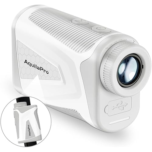 Mini4 Golf Rangefinder with Slope, Newly Upgraded Magnet, 1,000 Yards Range Finder Golf, 0.5 Yard Accuracy, 7X Magnification, Flag Lock Vibration, Rechargeable Golf Laser Rangefinder