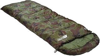 ntk, Saco de Dormir Tipo Sarcófago Viper, com Faixa de Temperatura entre 5°C à 12°C, com Capuz Incorporado e Bolsa de Transporte, Camuflado