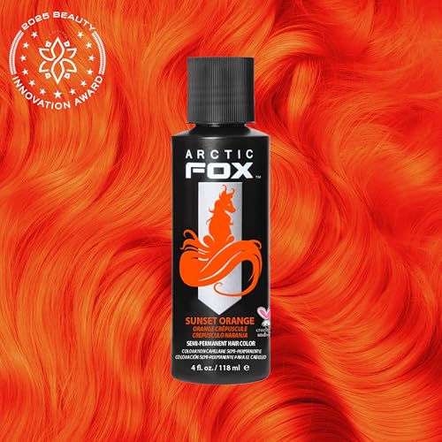 Image of ARCTIC FOX Semi-Permanent Hair Dye Sunset Orange - Vegan - 2 x 4 Fl Oz
