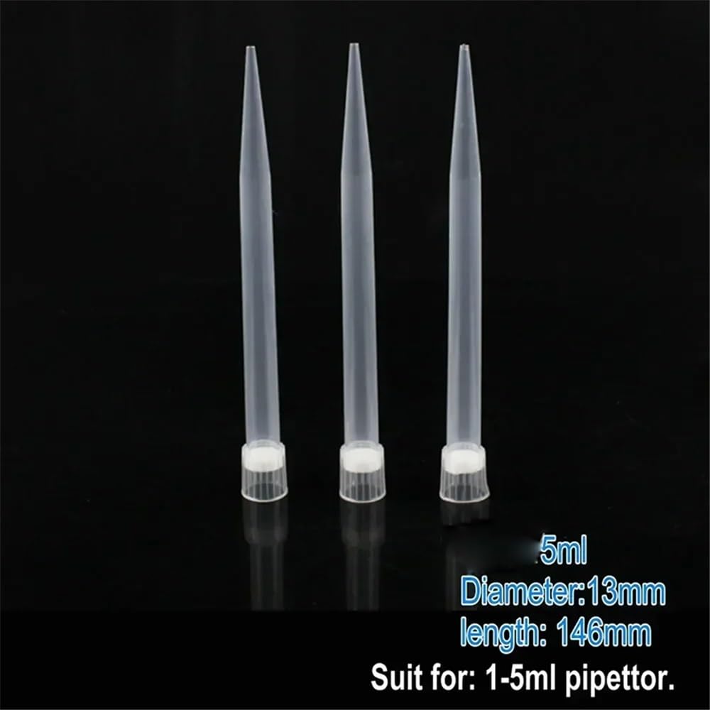 Instrumentos y Equipos de Laboratorio Puntas de pipeta de plástico PP de 10 ul, 100 ul, 200 ul, 300 ul, 1000 ul, 5 ml y 10 ml con filtro de arena for micropipeta.(10ml 15x165mm 100pcs)