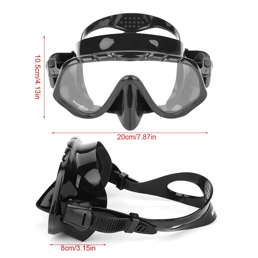JINGYAN Gafas de natación Máscara de Buceo Lente Cristal Templado Profesionales Adultos para Subacuático Gafas Accesorio Deportivo Agua