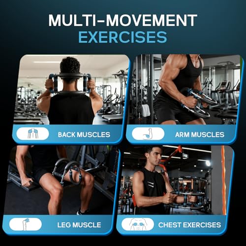 EINOJEOY Twister arm Trainer, Adjustable Resistance Chest Workout Equipment,Forearm Power Exercise bar, pectoralis spinalis Device, Portable Detachable Design(60-90lbs) - Image 3