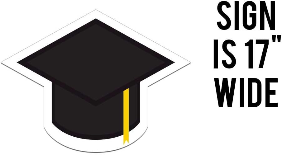 VictoryStore Yard Sign Outdoor Lawn Decorations: Graduation Decorations, Graduation Cap Lawn Signs, Set of 2 with Stakes