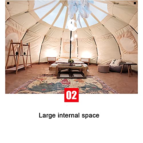 Carpa de Lona Bell Tent 5M Beige para Camping miniatura 3