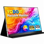 Yodoit Portable Monitor 15.6" FHD 1920x1080P IPS Second External Display Laptop Screen Extender | USB-C & HDMI Connectivity, Built-in Speakers, with Smart Cover, for Laptop, PC, Mac, PS3/4/5, Xbox