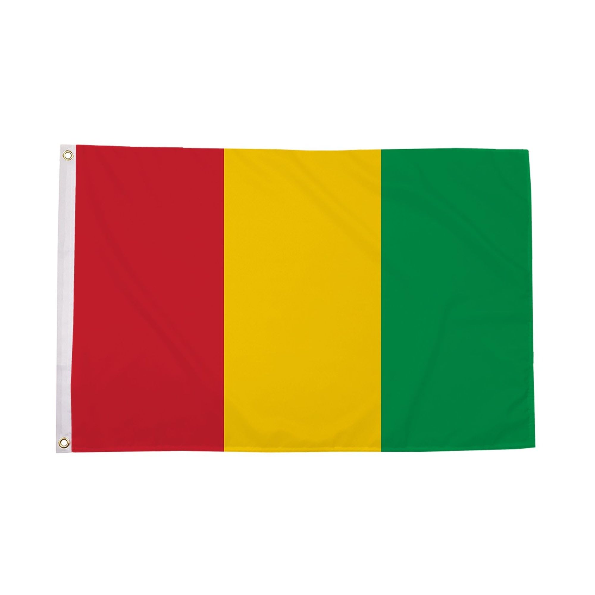 Flagtex Guinea Large Flag 8ft x 5ft Premium African National Flag Red Yellow Green Vertical Stripes Fade Resistant Polyester Double Stitched Reinforced 240cm x 150cm Outdoor Banner — image 1