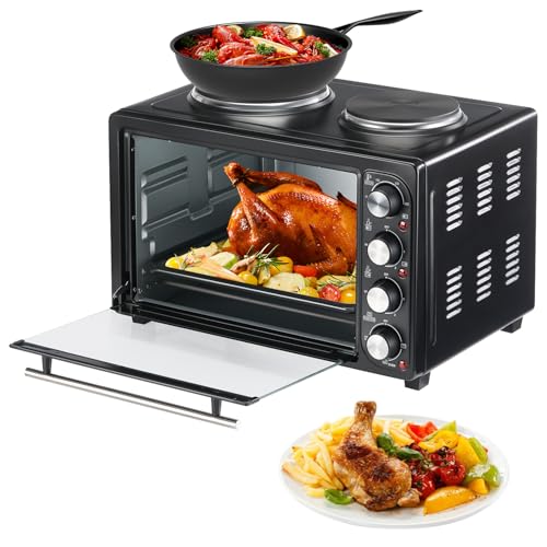 36L Mini Oven Grill Tabletop Counter Top Multi Fuction Cooker with Hobb 3200W.