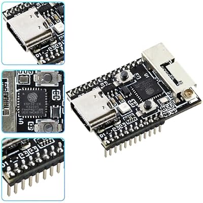 3PCS ESP32-C6 Mini Development Board, 4MB Flash, Single-Core RISC-V, Type-C Port & 28Pins, ESP32 C6 Devkit for Arduino