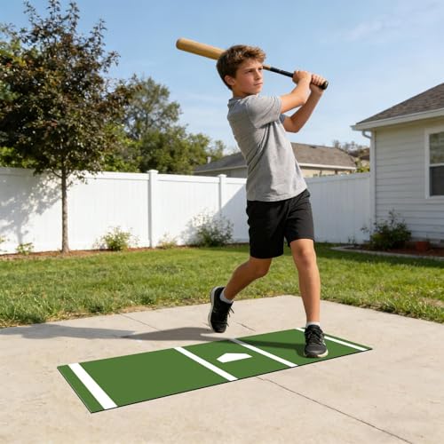 Tapis de frappe de baseball antidérapant pour entraînement de softball 135x30cm