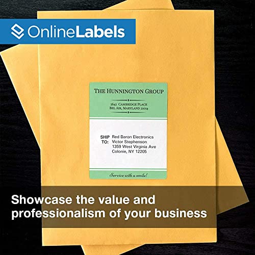 4 X 5 Rectangle Mailing Labels - Permanent, White Matte - Shipping, Wine, Product Labels - Pack Of 400 Labels, 100 Sheets - Inkjet/Laser Printers - Online Labels #TOP2