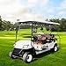 6 Passenger Electric Golf Cart with 60V Maintenance-Free Battery, 80KM Driving Range, 3.5KW Electric Motor, Hydraulic Brakes, 700KG Load Capacity, 3-Row UTV, Resort & Campus Utility Vehicle, Brown