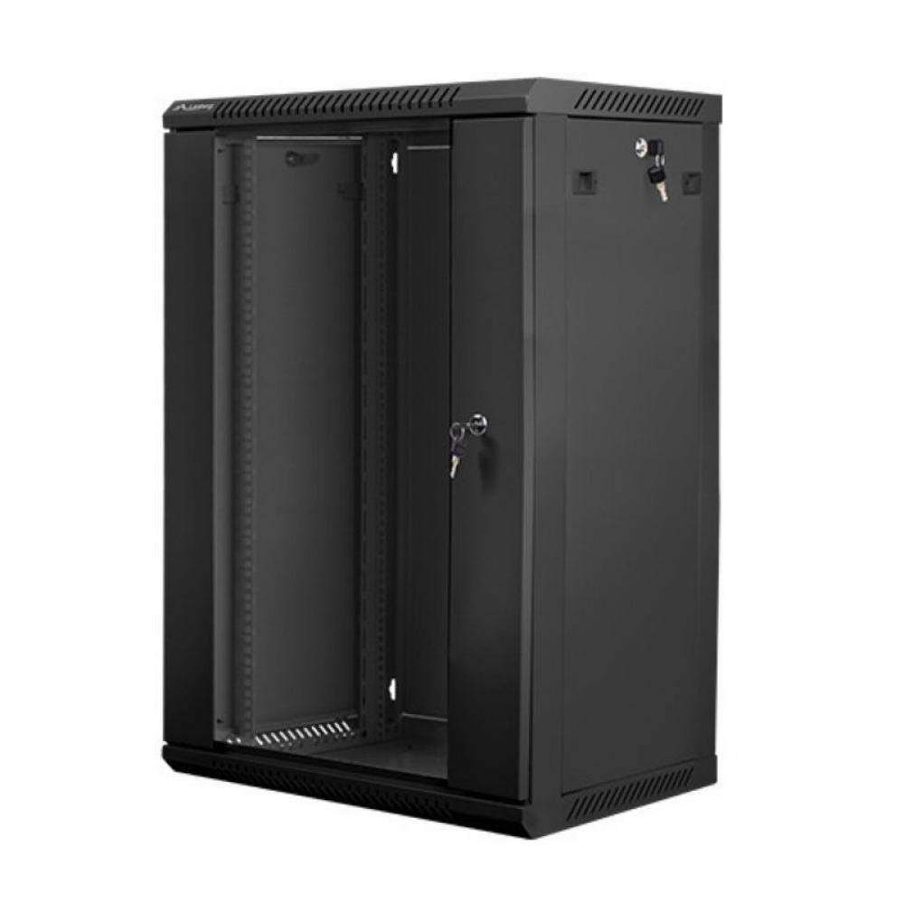 Lanberg Wall-Mounted Rack 19'' demounted Flat Pack 22u/600x450mm Black