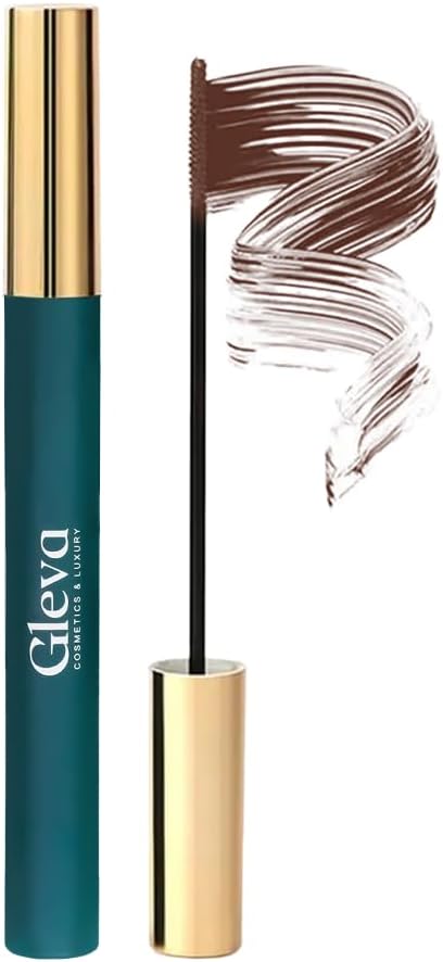 Gleva Skinny Waterproof Mascara Waterproof Mascara Gel For Long Lasting, Brow Mascara, Smudge Proof Curling Mascara For Eye Makeup, Sweat Proof, Eye Makeup (Brown)