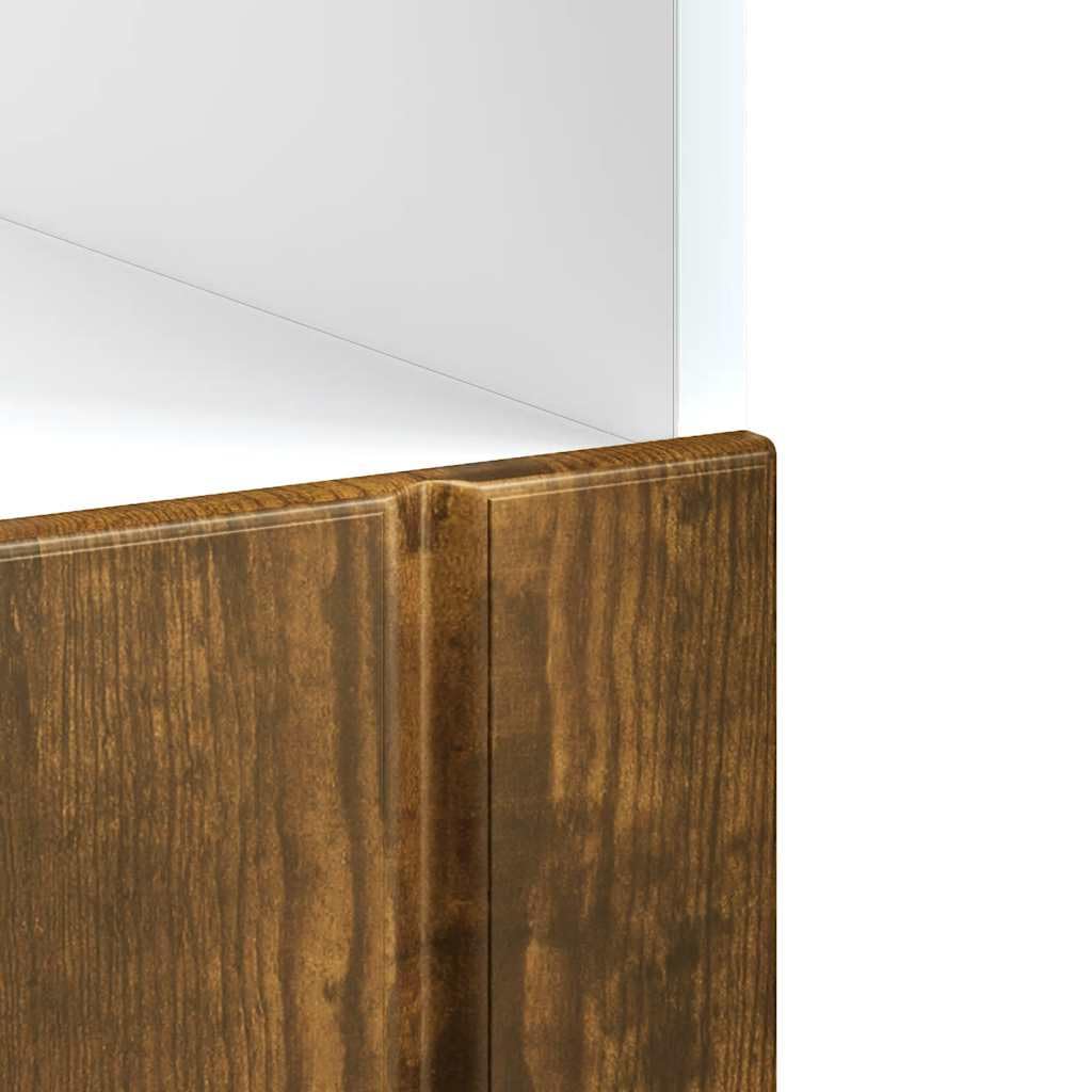 vidaXL Armadio Forno Lucca Rovere Fumo in Legno Multistrato, unità Forno, Armadio Forno da Cucina, unità Base Forno, unità Forno da Cucina