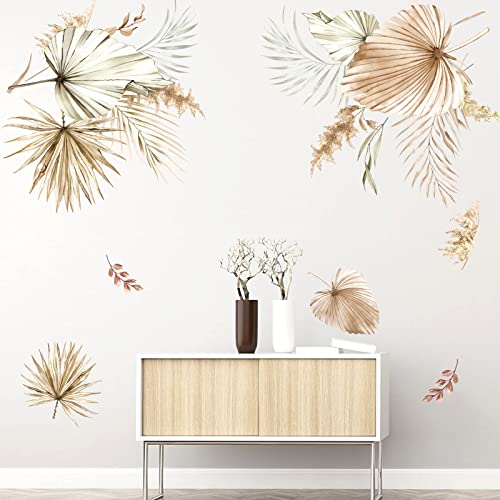 decalmile Boho Palm Leaves Wall Decals Large Leaf Plants Wall Stickers Decor Bedroom Living Room Nursery Wall Decor by decalmile - Used condition - Image 3