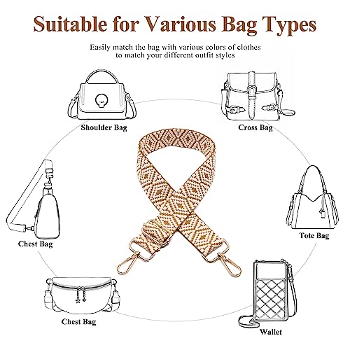 Image of Long Keeper Wide Purse Strap - Adjustable Shoulder Strap Crossbody Handbag Replacement Bag Strap Guitar Straps