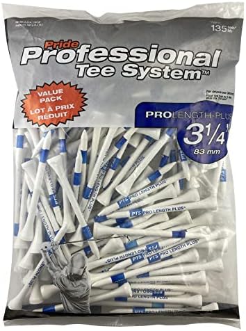 Pride Professional Tee System, 3-1/4 inch ProLength Plus Tee, 135 count, White