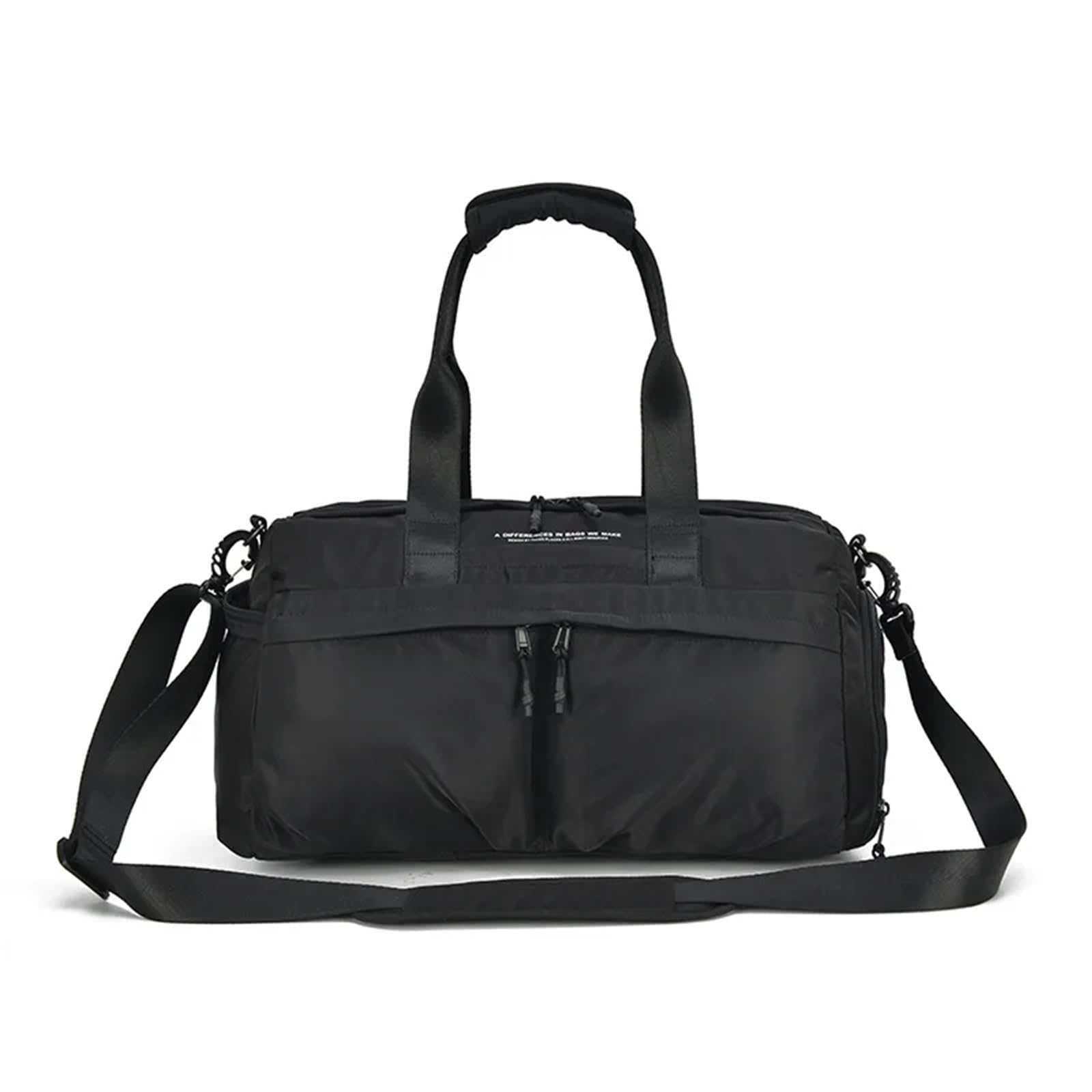 Sporttasche Training Bag for Women Men Fitness Sports Gym Yoga Separate Wet Dry Waterproof Luggage Bag with Shoe Compartment Handbag(Black)