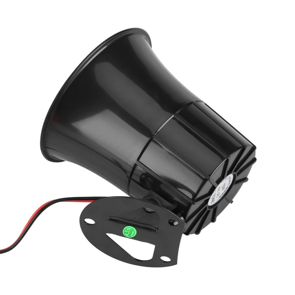 Wired Alarm Siren Horn Stand Wired Alarm Loud Horn Security Siren Home Security System for Houses Apartments Offices, Dc12v 15w