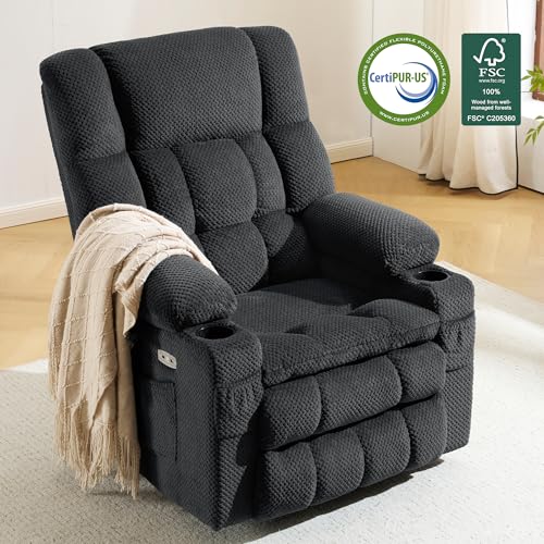 Image of MCombo Dual Motor Power Lift Recliner Chair for Elderly, Massage Heat 7890
