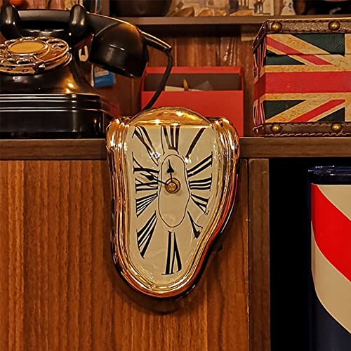 Miniatura 8 de Suq Reloj De Mesa Y Pared Superrealista Salvador Dali, Fusión Derretida, Números Romanos, Creativo Para Repisa, Regalo Decorativo Para Hogar Y Oficina