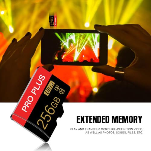 Image of Micro SD Memory Cards 256GB Micro SD Card with Adapter High Speed Mini SD Card 256GB TF Card Class 10 for Smartphone,Camera,Tablet and Drone