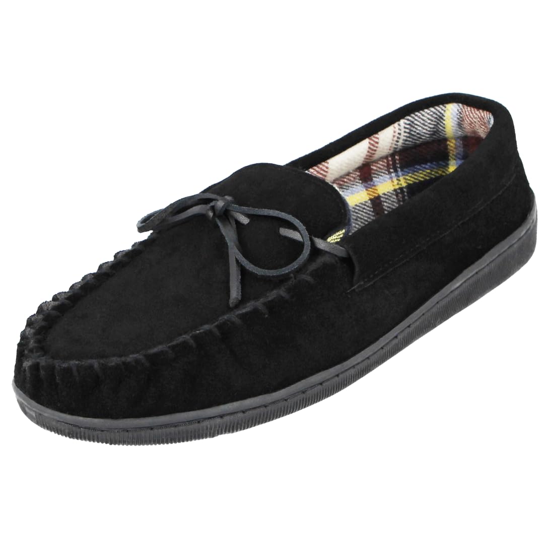 Cushion WalkMens Real Suede Leather Moccasin Slippers Size 7-12
