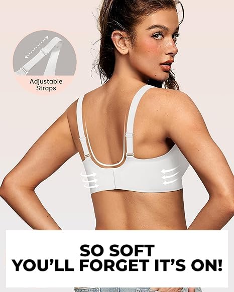 Image of JellyLift Seamless Wireless Jelly Bra for Women | No Underwire, Deep V Invisible T-Shirt Bra | 360 Jelly Support, Adjustable Straps | S-3XL